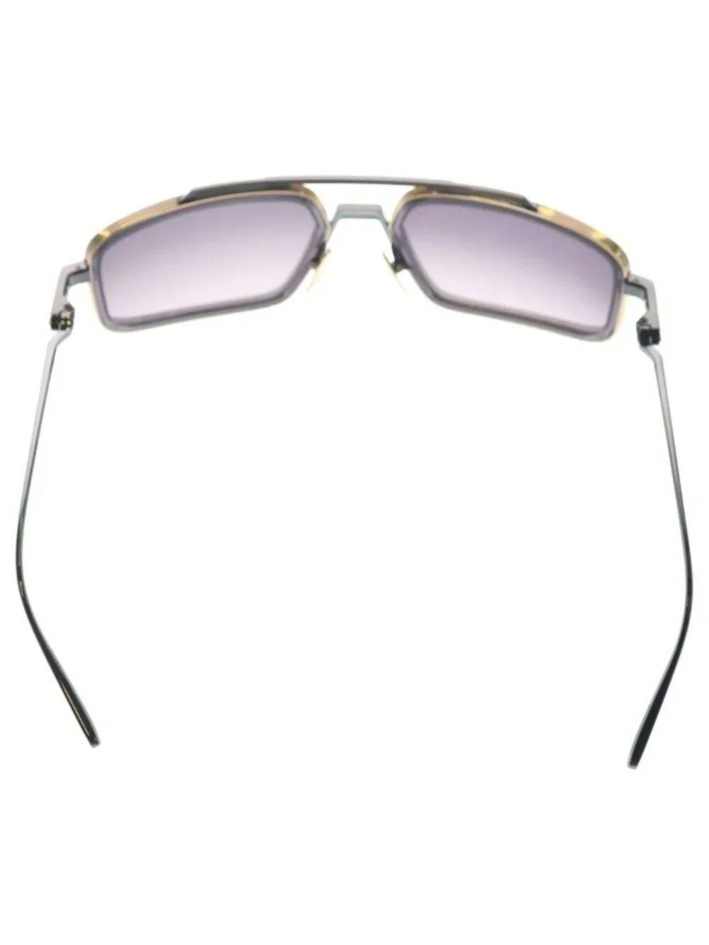 Chrome Hearts Eader Double Bridge Flare Anni Temple Sunglasses Gold Black